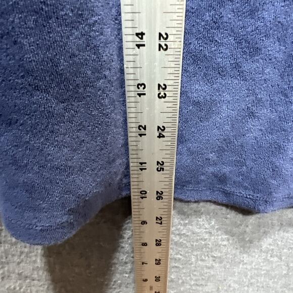 Polo Ralph Lauren Hooded Terry Sweatshirt Stretch Blue Womens Size M 8/10 - Picture 12 of 12